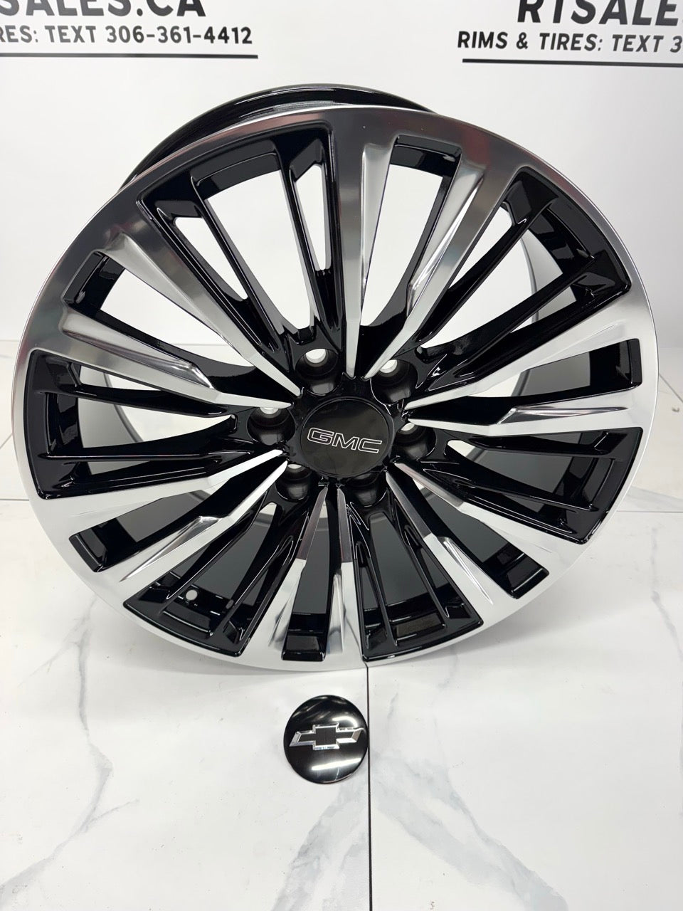 6×139.7 Black Polished 355 Replica Rims – 20", 22", 24"