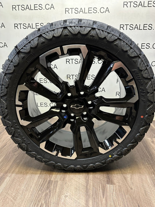 285/45/22 tires 22x9 GMC Chevy 1500 Replika Rims 6x139.7