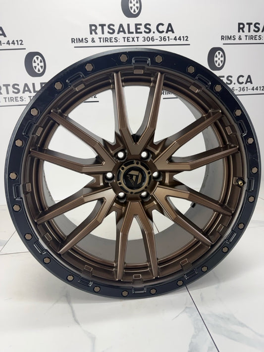 22x10 Fuel Rebel Bronze Rims 6x135 (Used)