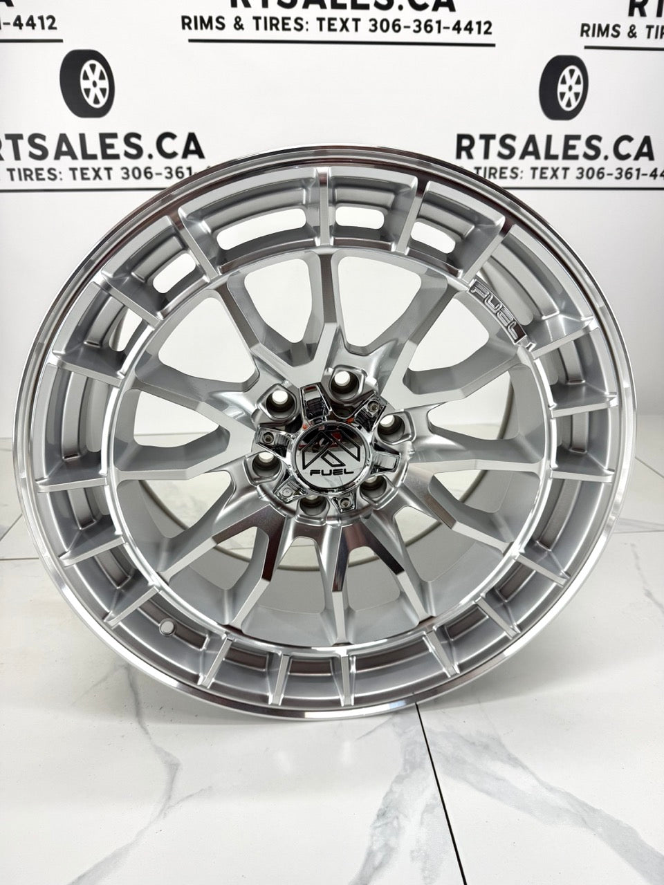 20x9 Fuel Revolt Machined Rims 6x135