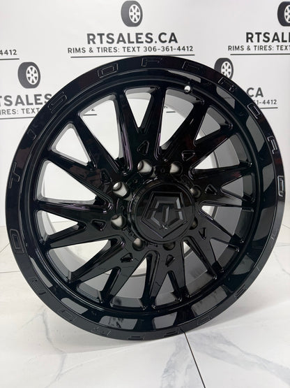 8x165 TIS 547 Gloss Black Rims 20"