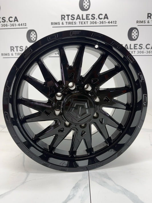 8x180 TIS 547 Gloss Black Rims 20"