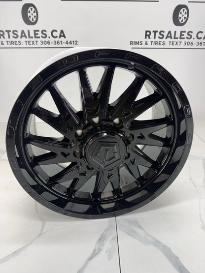 8x165 TIS 547 Gloss Black Rims 20"