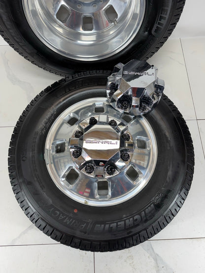 LT 235/80/18 Michelin Tires on GMC 3500 Denali Dually Rims 8x210 Set of 6 (Takeoffs) - R&T Sales