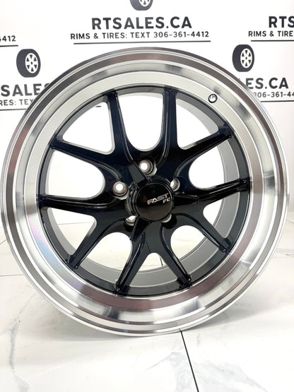 Fast FC04 Gloss Black with Machined Lip Rims 17", 18"
