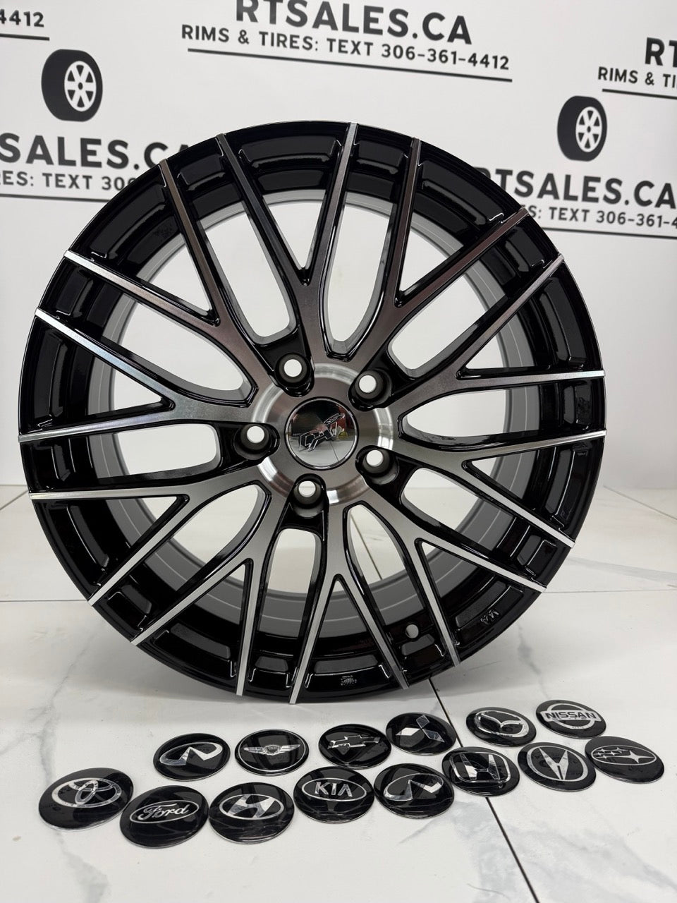 5x114.3 Dai Rims Gloss Black Machined - 17", 19"