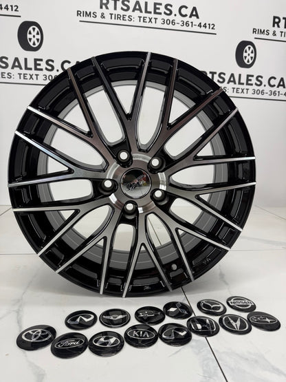 5x114.3 Dai Rims Gloss Black Machined - 17", 19"