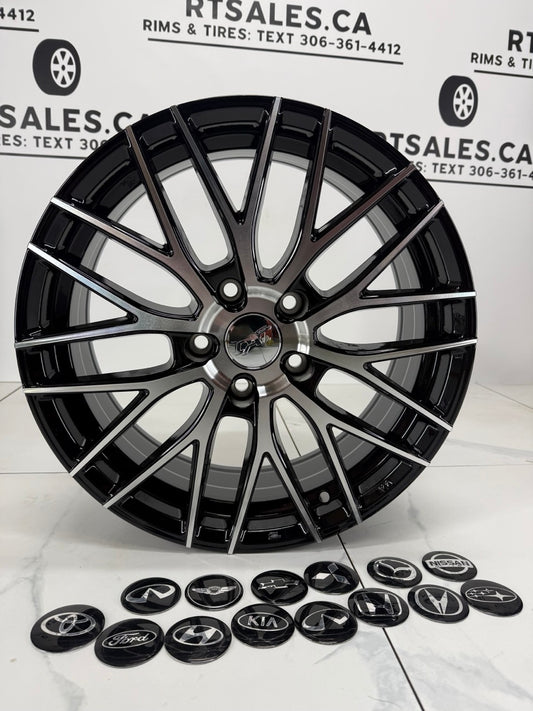 5x114.3 Dai Rims Gloss Black Machined - 17", 19"