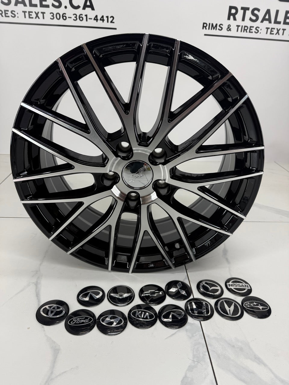 5x114.3 Dai Rims Gloss Black Machined - 17", 19"