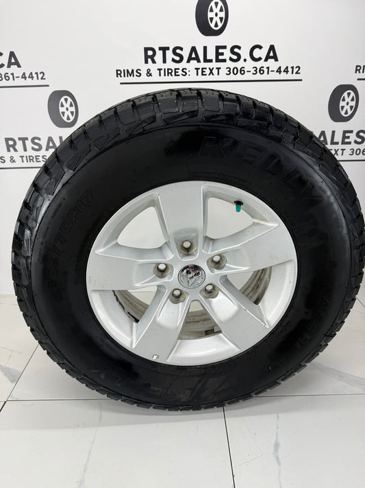 265/70/17 Kelly AT Tires on 17" Dodge Ram Rims 5x139.7