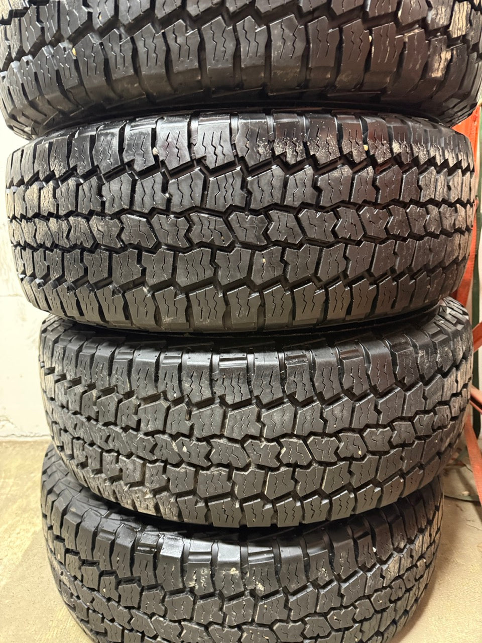 265/70/17 Kelly AT Tires on 17" Dodge Ram Rims 5x139.7