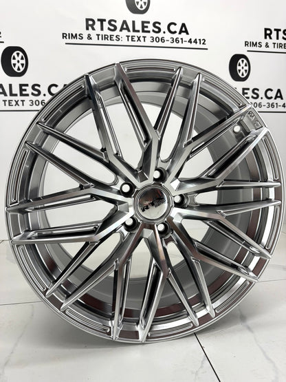 18x8.5 SW20 Silver with Machined Face Rims