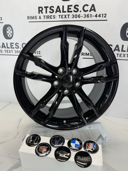 18x8  Rims 5x120 Gloss black R165