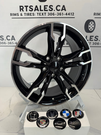 18x8 replica 165 Rims 5x120 Black/Milled