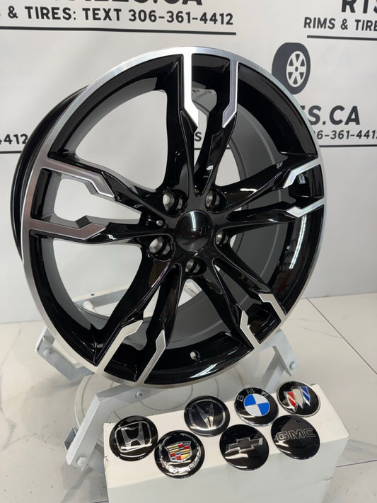 18x8 replica 165 Rims 5x120 Black/Milled