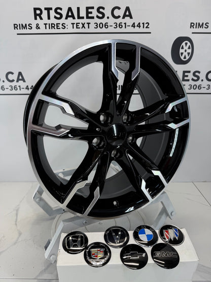 18x8 replica 165 Rims 5x120 Black/Milled