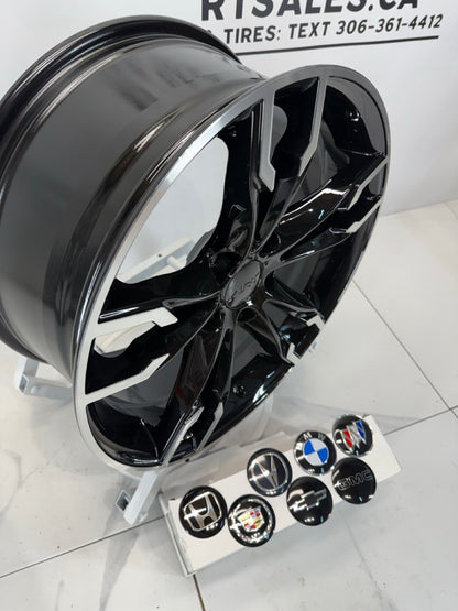 18x8 replica 165 Rims 5x120 Black/Milled