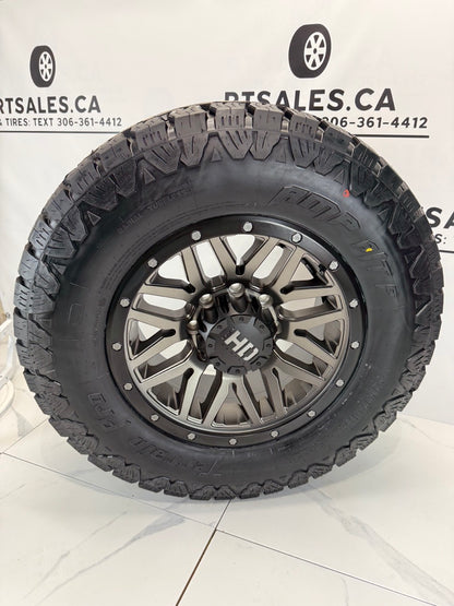 275/70/18 tires 18x9 Fast HD Menace Rims 8x180