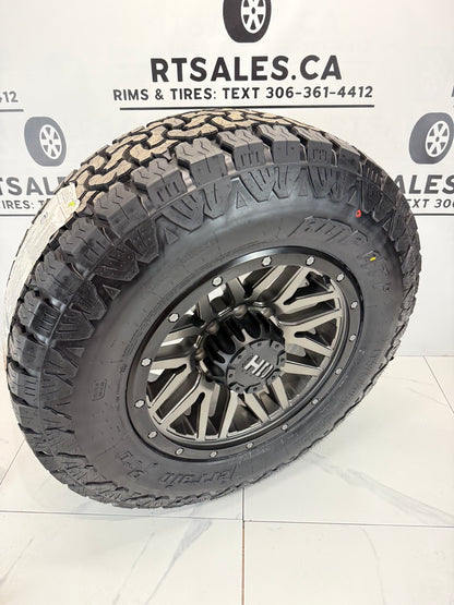 275/70/18 tires 18x9 Fast HD Menace Rims 8x180