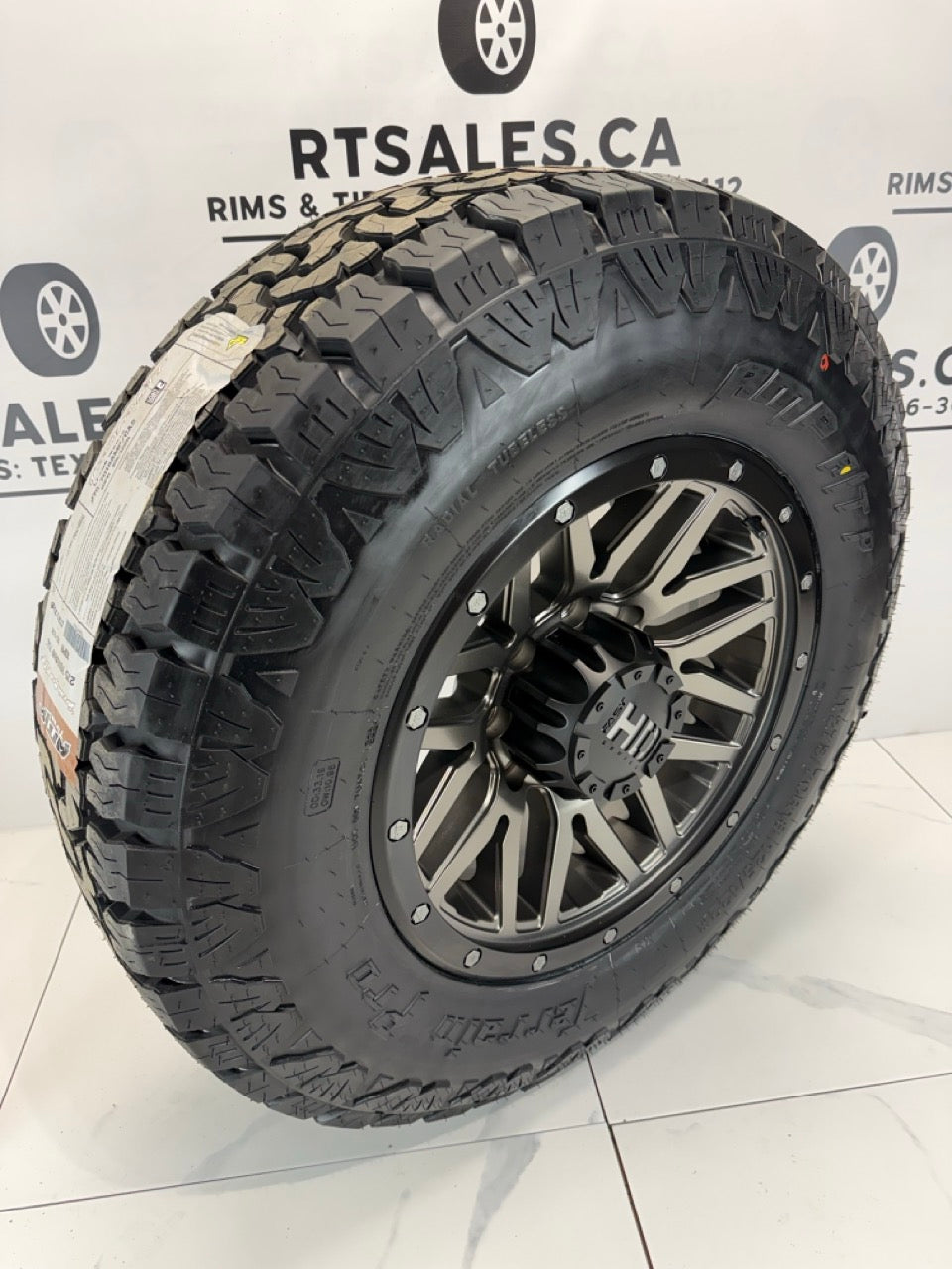 275/70/18 tires 18x9 Fast HD Menace Rims 8x180
