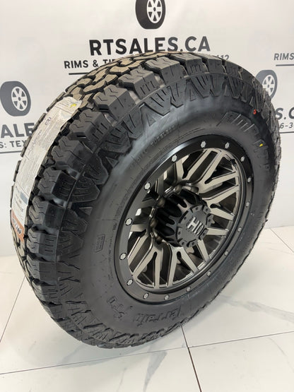 275/70/18 tires 18x9 Fast HD Menace Rims 8x180