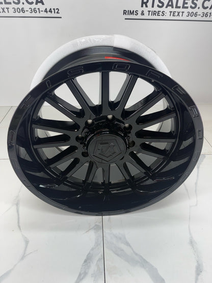 20x10 TIS 567 Gloss Black Rims 8x170