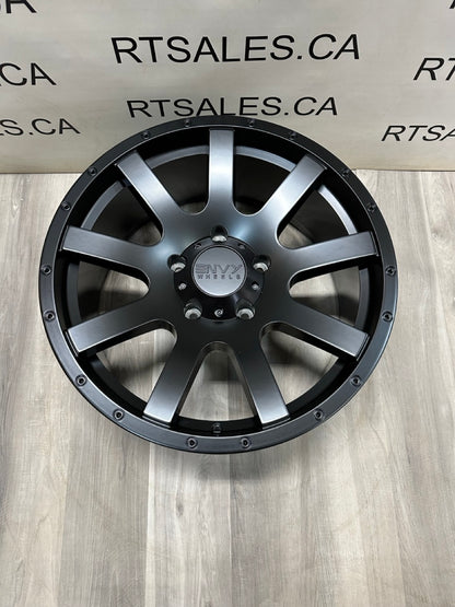 20x9 Envy ET-3 Rims 5x150 Black. Toyota tundra