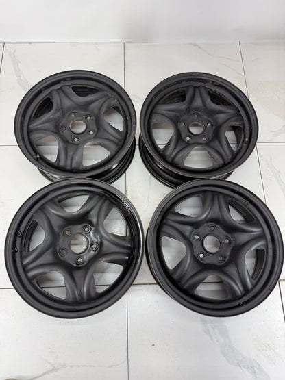 17x6.5 Black Steel Rims 5x114.3 60.1 centre bore (USED)