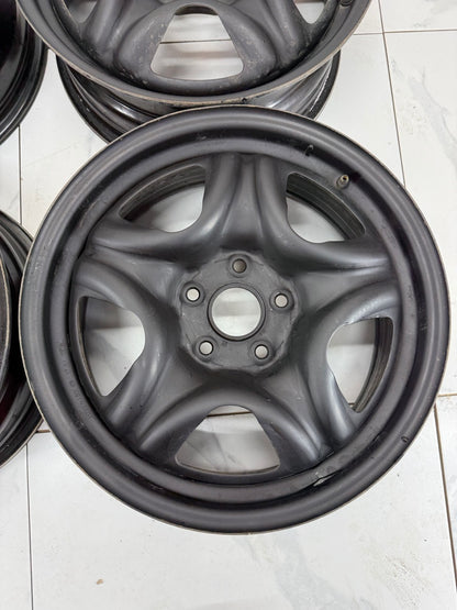17x6.5 Black Steel Rims 5x114.3 60.1 centre bore (USED)