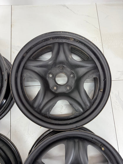 17x6.5 Black Steel Rims 5x114.3 60.1 centre bore (USED)