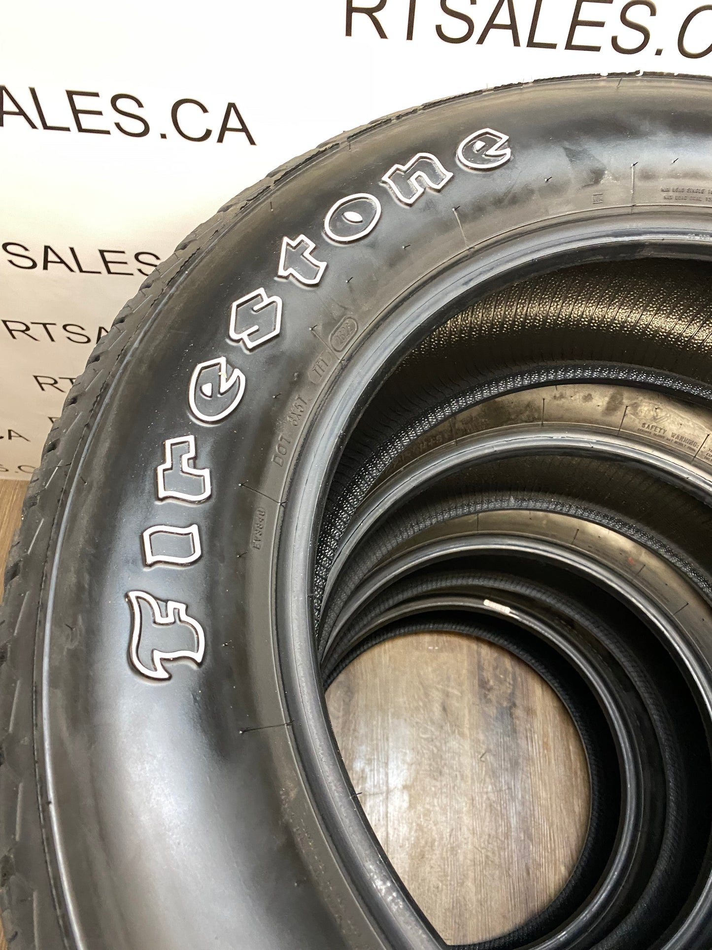 LT 285/60/20 Firestone TRANSFORCE AT E All Season Tires (Used)