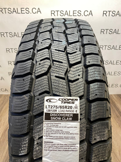 LT 275/65/20 Cooper DISCOVERER SNOW CLAW E Studdable Winter Tires - R&T Sales 