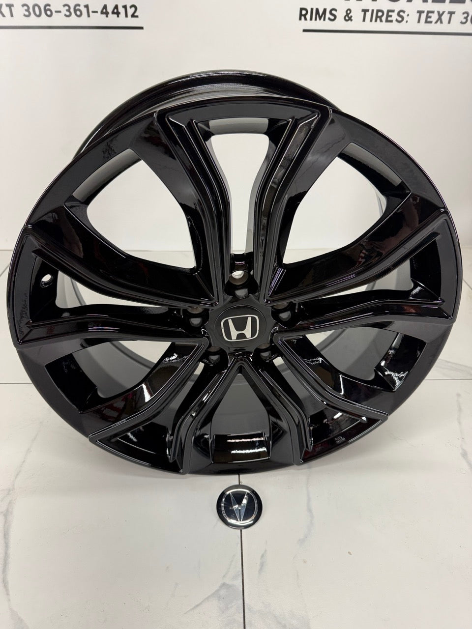 19x7.5 Replica R411 Gloss Black 5x114.3 Honda / Acura
