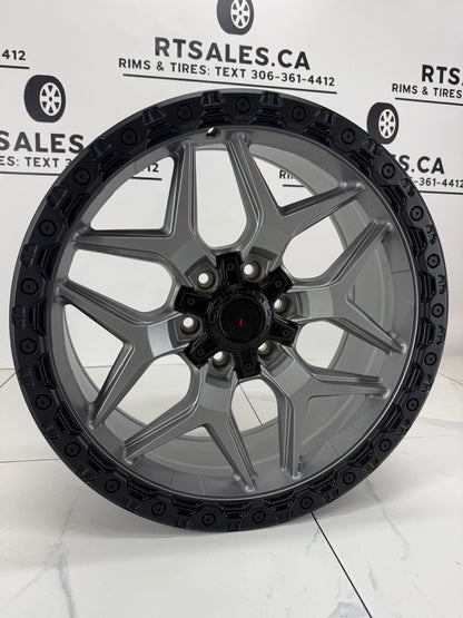 20x9 XR13 Satin Gray Black Lip Rims 6x135 6x139