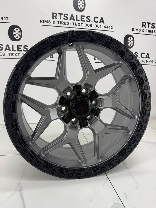 20x9 XR13 Satin Gray Black Lip Rims 6x135 6x139