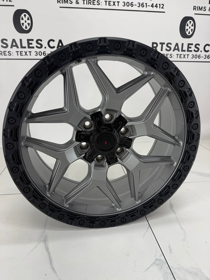 20x9 XR13 Satin Gray Black Lip Rims 6x135 6x139