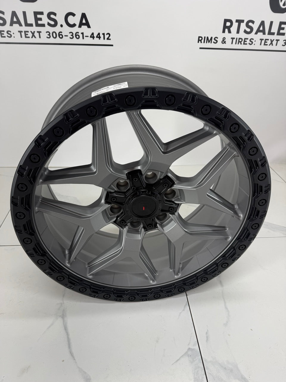 20x9 XR13 Satin Gray Black Lip Rims 6x135 6x139
