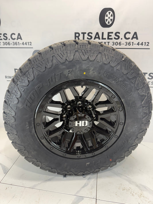 275/70/18 AMP tires Rims Dodge Ram GMC Chevy 2500 3500