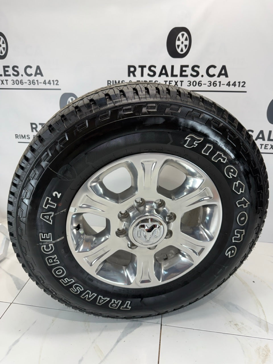 LT 275/70/18 Firestone tires Dodge Ram 2500 3500 rims / 8x165 (Takeoffs)