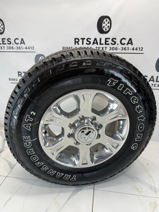 LT 275/70/18 Firestone tires Dodge Ram 2500 3500 rims / 8x165 (Takeoffs)
