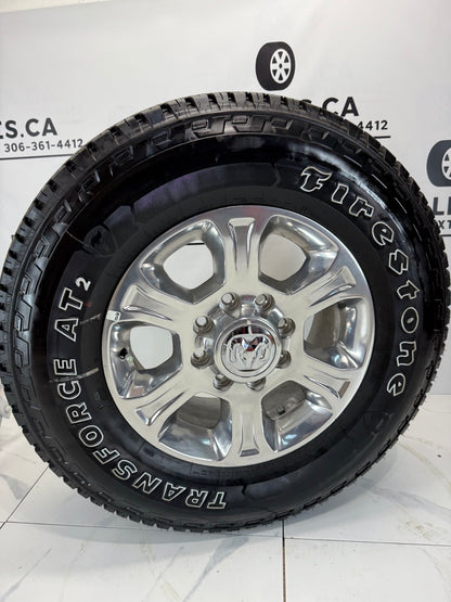 LT 275/70/18 Firestone tires Dodge Ram 2500 3500 rims / 8x165 (Takeoffs)