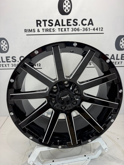 20x9 Gloss Black & Milled Rims 6x135 6x139.7