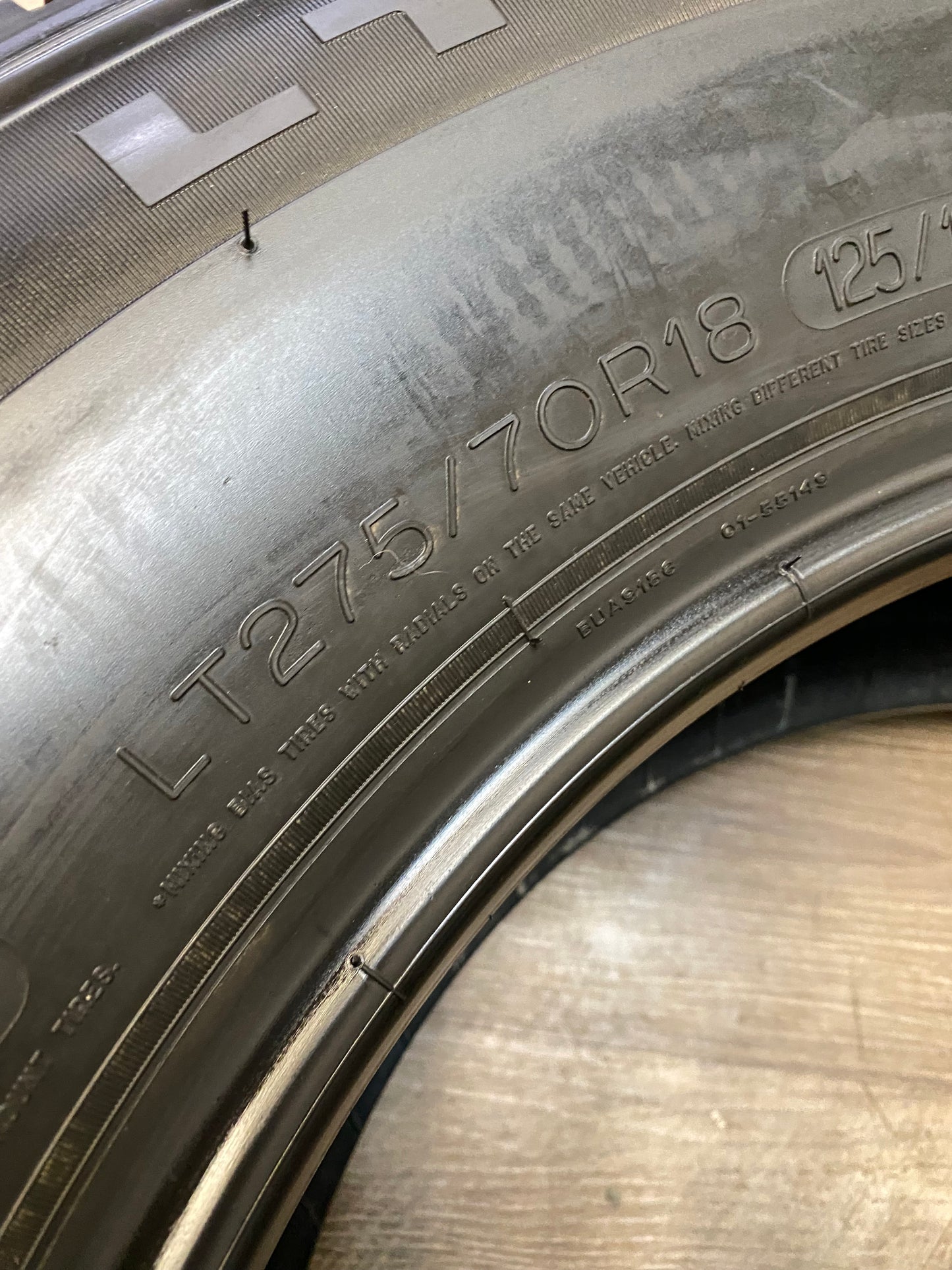 LT 275/70/18 Michelin LTX A/T 2 E All Season Tires (Takeoffs)