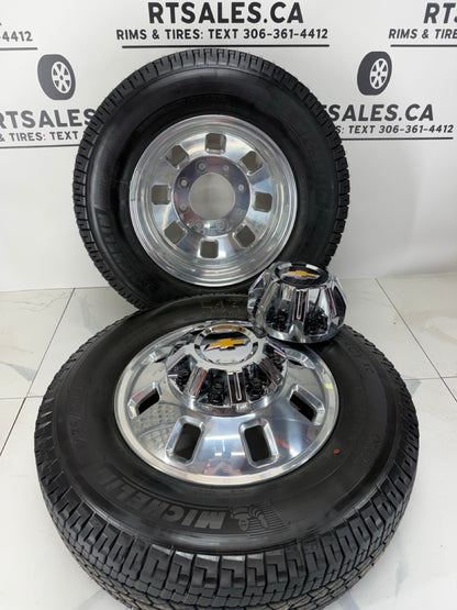 LT 235/80/18 Michelin Chevy 3500 Denali Dually rims & Tires Set of 6