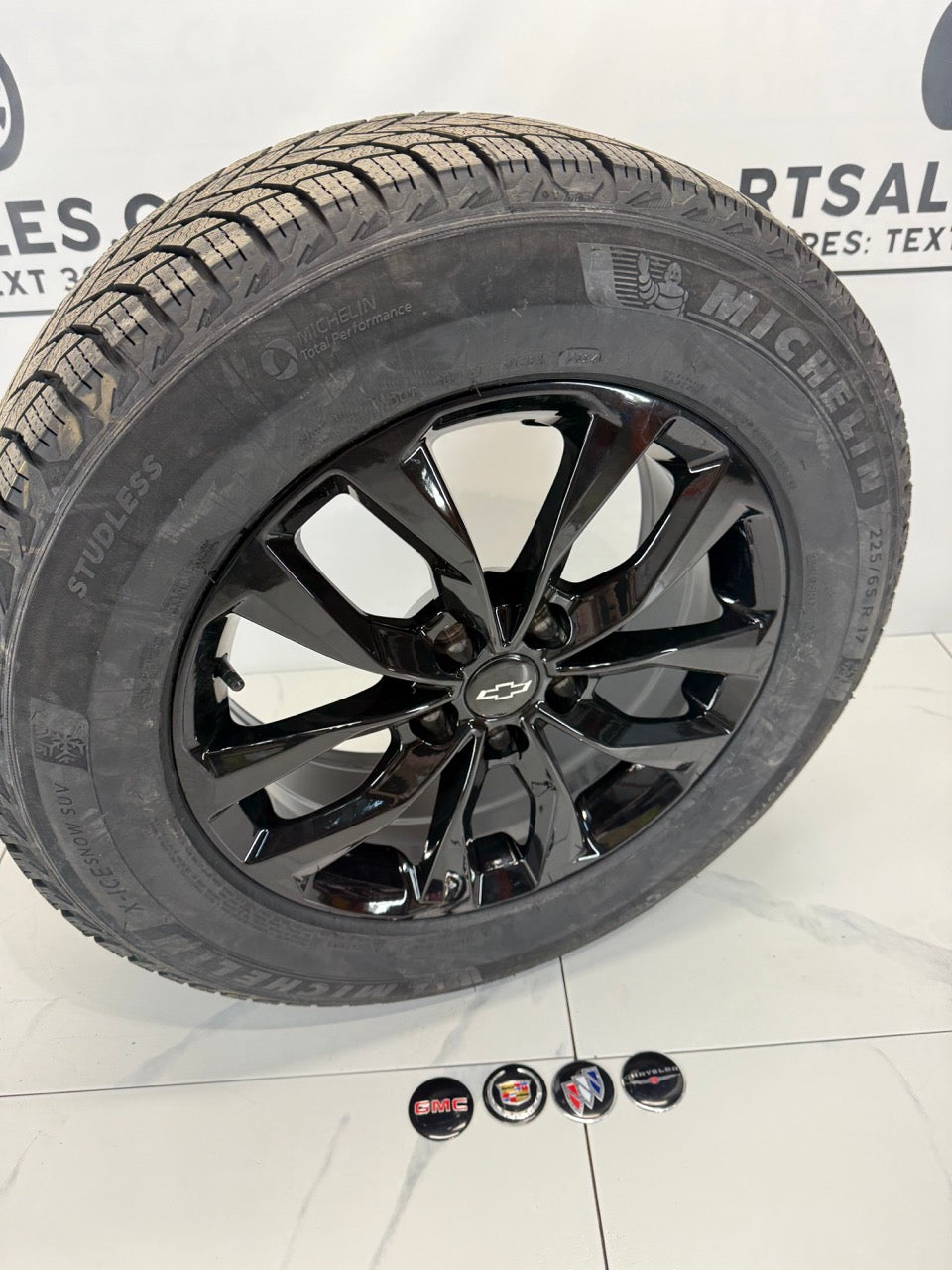 225/65/17 Michelin X-Ice Snow Winter Tires on 17" DAI Rims 5x115