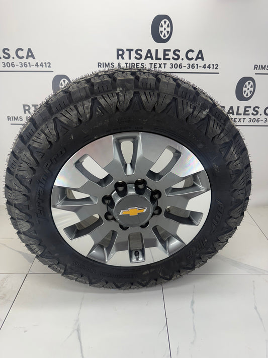 AMP PRO All Season Tires on 20 inch Chevy 2500/3500 Factory OEM Rims 8x180 (Takeoffs)