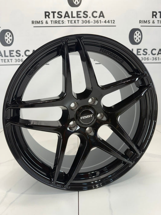 18x8 Fast Boost Rims 5x114.3 Gloss Black