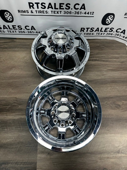 17x6.5 Mayhem Monstir Dually Rims 8x165.1