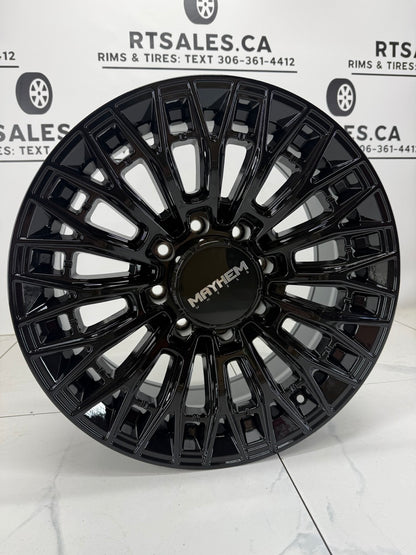 20x9 Mayhem Cyclone 8121 Gloss Black Rims