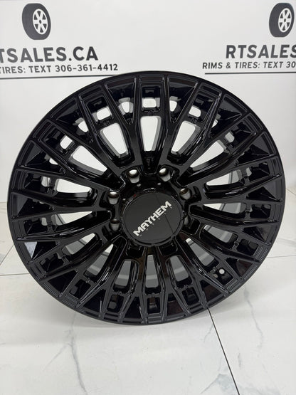 20x9 Mayhem Cyclone 8121 Gloss Black Rims